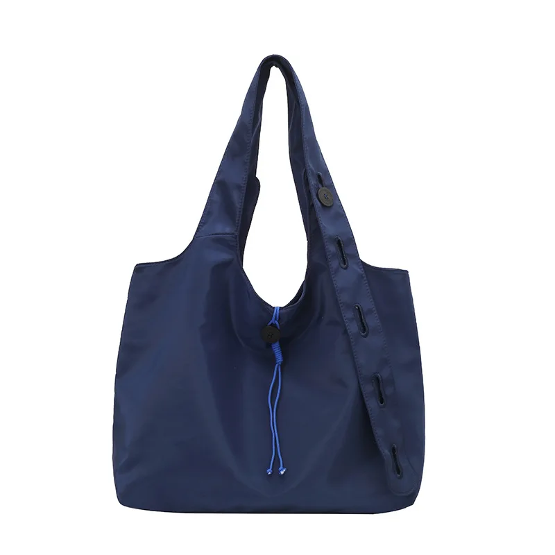 

Minimalist Waterproof Shoulder Tote Bag with Drawstring Strap, Large Capacity Crossbody for Gym, Travel, or Daily Use