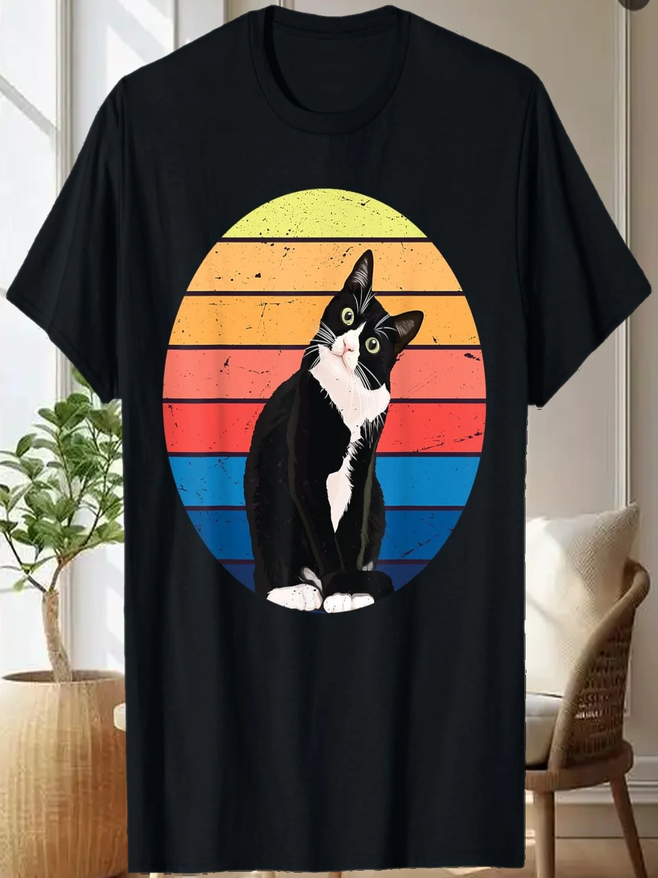 تي شيرت Tuxedo Cat Gift بألوان كلاسيكية لمحبي الحيوانات