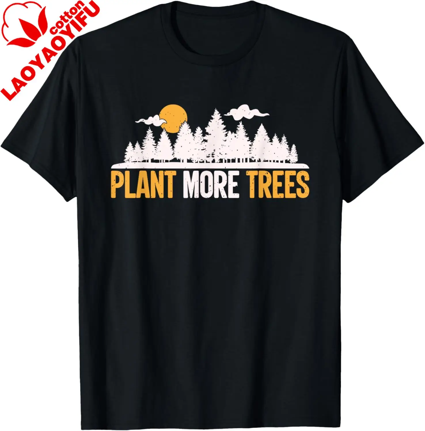 Earth Day - Plant More Trees Tree Hugger T-Shirt Custom Printed Graphic T Shirts Cotton Vintage T Shirt Camisas Streetwear