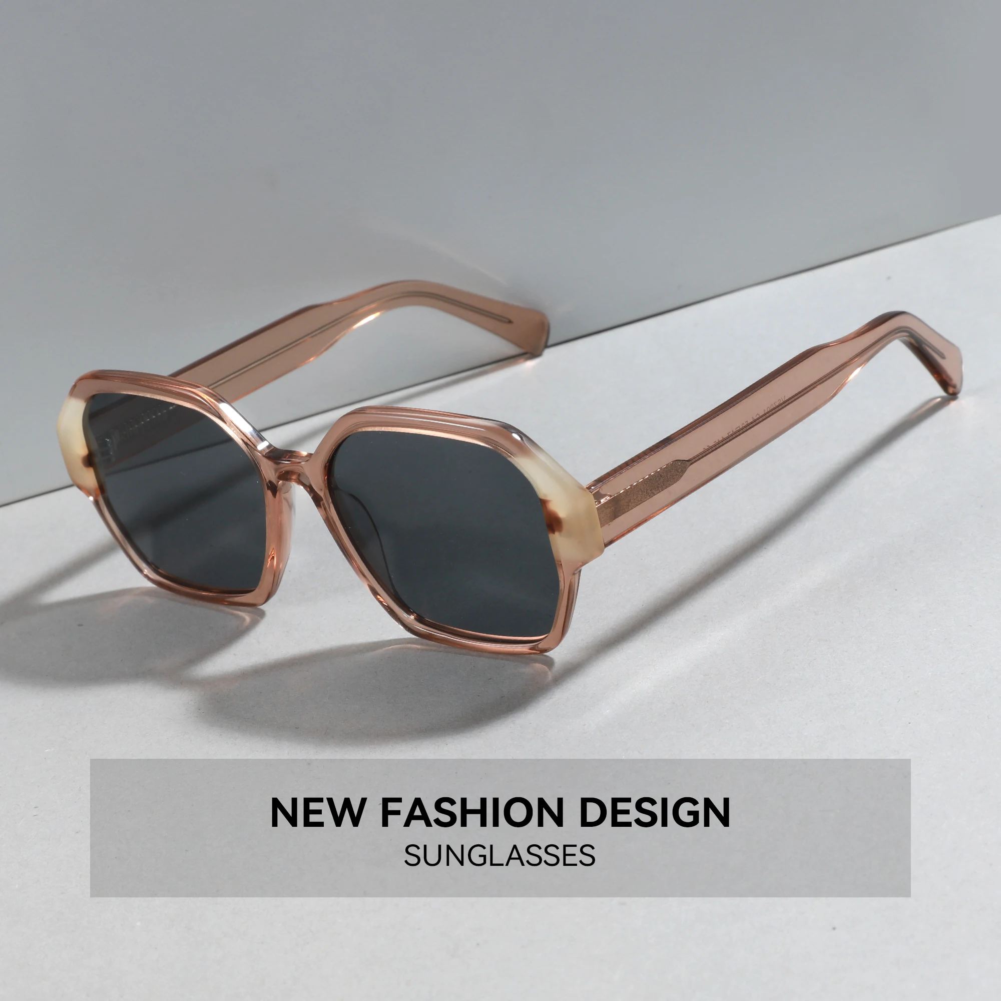 ZENOTTIC Women S Size Polygon Acetate Prescription Sunglasses Polarized UV400 Fashion Design Simple Casual Eyewear