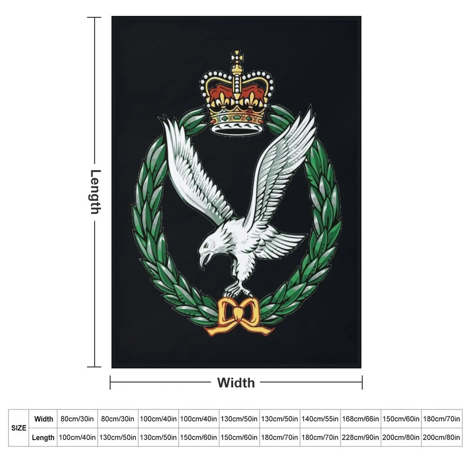 Army Air Corps (AAC) British Army Throw Blanket couch cozy soft plush fuzzy picnic outdoor blanket