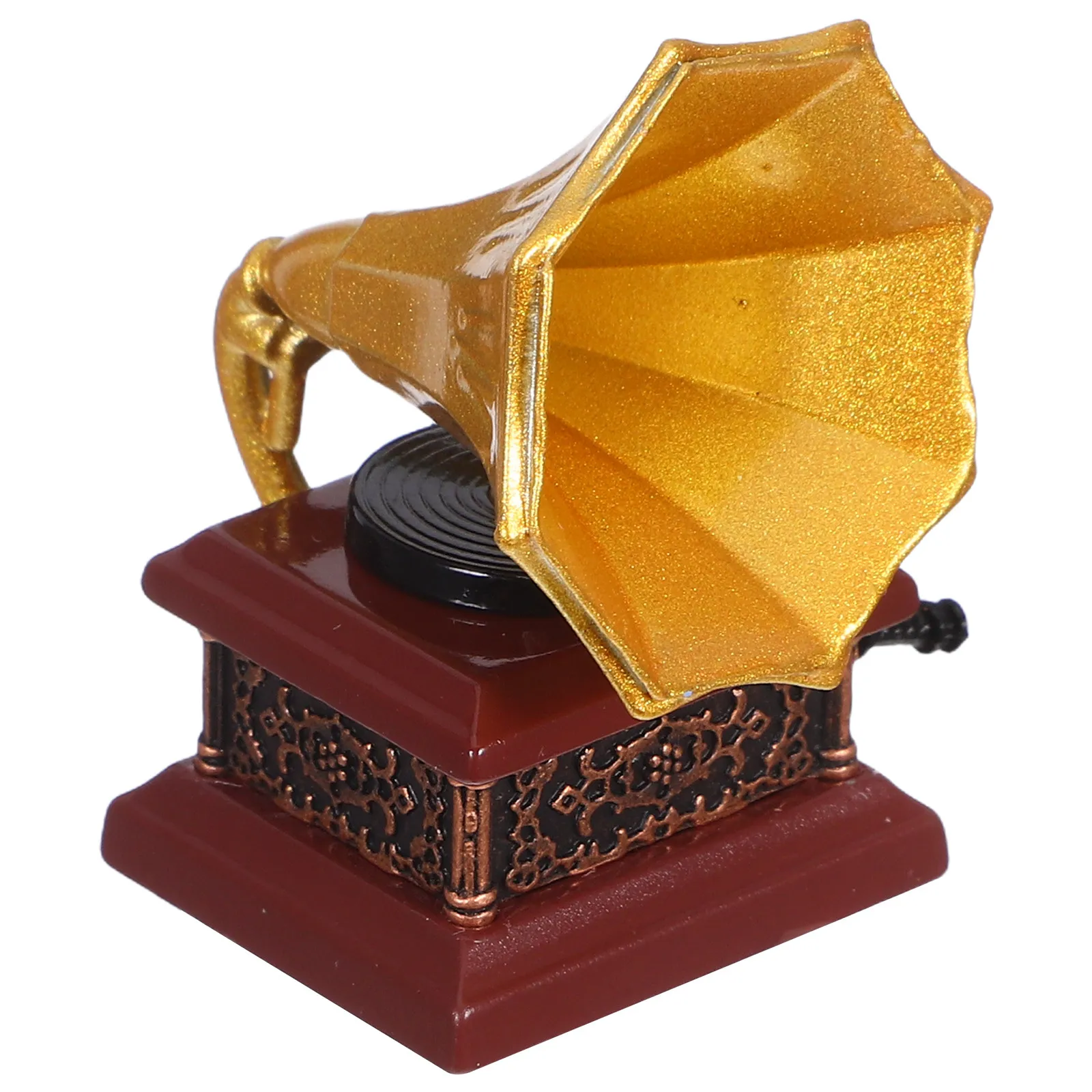 

Миниатюрный винтажный проигрыватель виниловых пластинок, ретро-фонограф, аксессуары для кукольного домика, декор для стола, музыкальные украшения для вечеринок