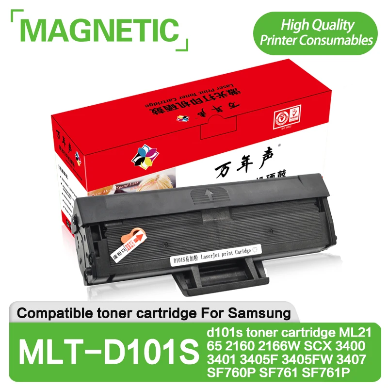 Bk MLT-D101S D101 for Samsung mlt d101s toner cartridge ML2165 2160 2166W SCX 3400 3401 3405F 3405FW 3407 SF760P SF761 SF761P