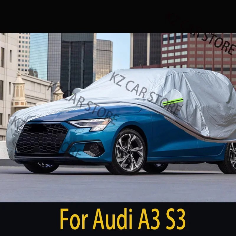 防水車カバーアウディ-a3-s3-自動車サンシェード抗-uv-雨雪耐性耐久性のあるカバー防塵