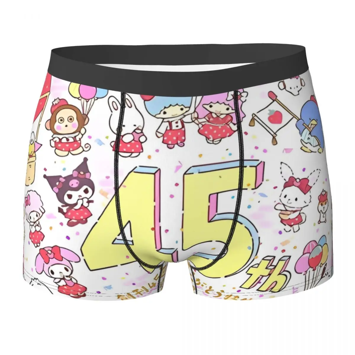 

Strawberry News Hellokitty Cinnamoroll Underwear Men Underpants Pattern Breathable Boxer Shorts Trenky Shorts Briefs Large Size