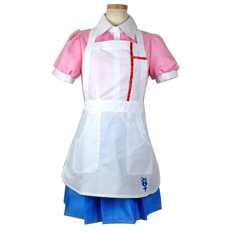 Costumes de cosplay pour filles, ensemble chemisier et jupe, uniforme d'écolière, robe tablier de femme de chambre Lolita, anronpa 2