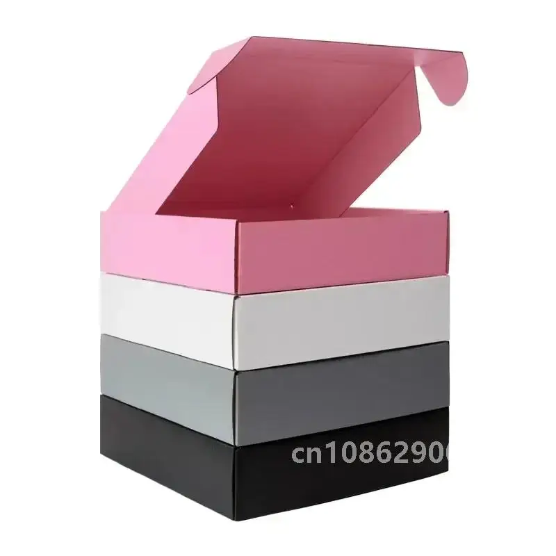 10pcs Colorful Packaging Cardboard Box Kraft Paper Airplane Gift Box 3-layer Corrugated Soap Box DIY Jewelry Storage Packaging