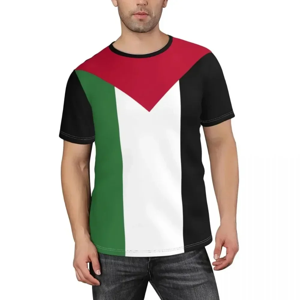 2024 New Palestine Flag Graphic 3D Printed T-shirt Palestine National Emblem Men's Tops  National Day Gifts Personalized Tee