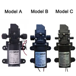 DC 12V 70W rolnicza elektryczna pompa wodna czarna mikro wysokociśnieniowa pompa membranowa wielofunkcyjna pompa wodna