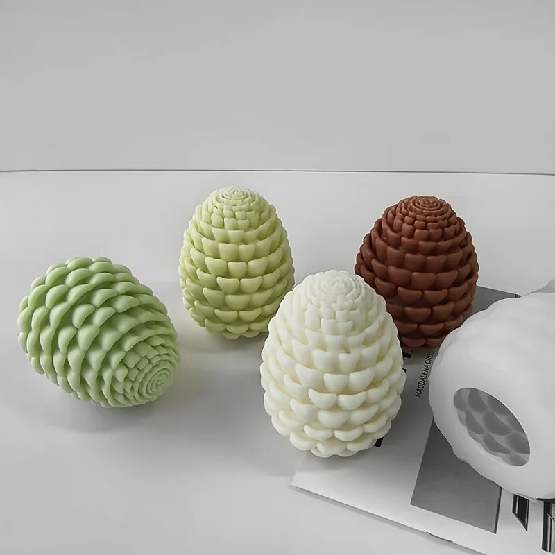 DIY Christmas Tree Pine Cone Elk Silicone Mold Handmade Scented Candle Plaster Ornaments Molds Christmas Decoration Mould