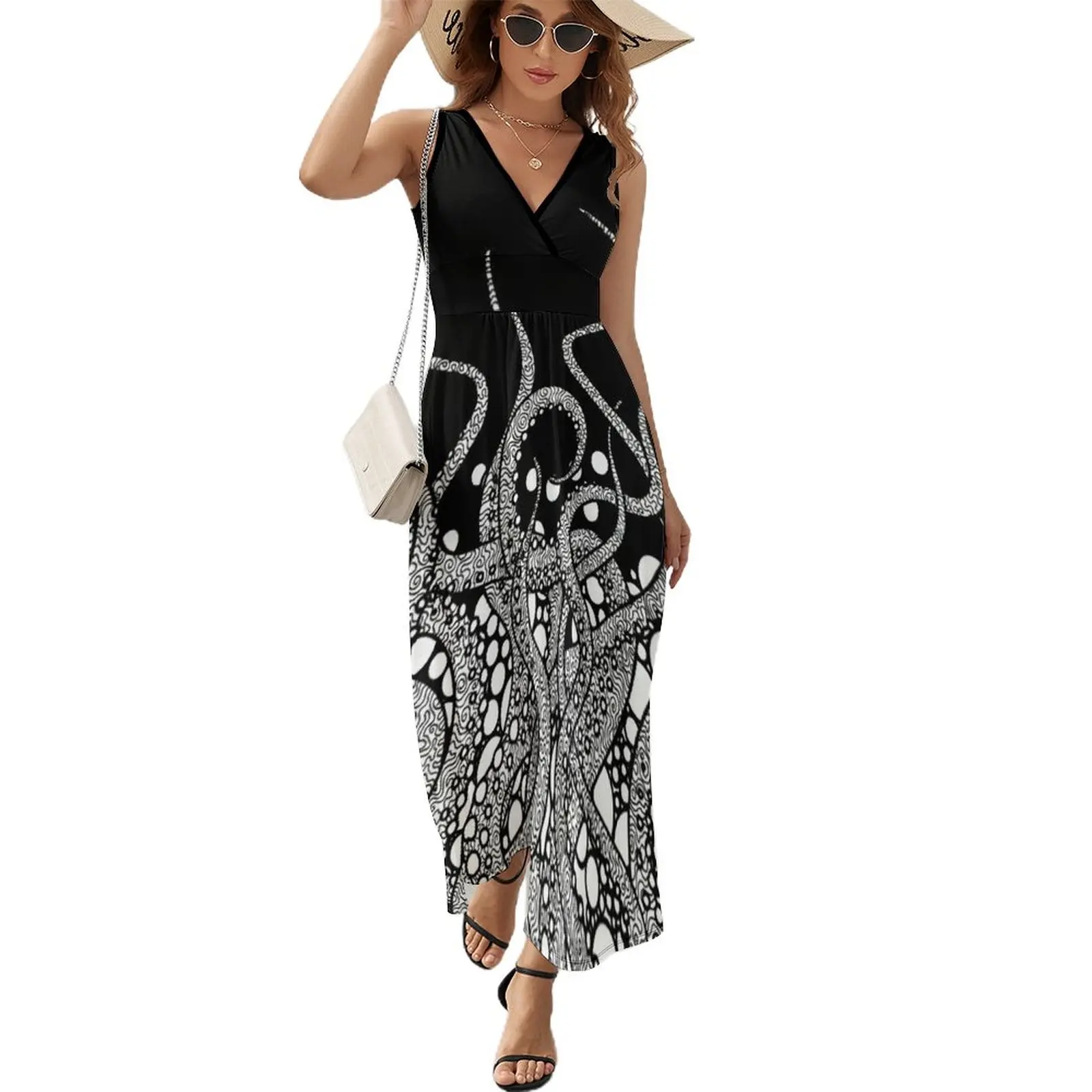 

Платье женское летнее без рукавов, батальных размеров, 2023