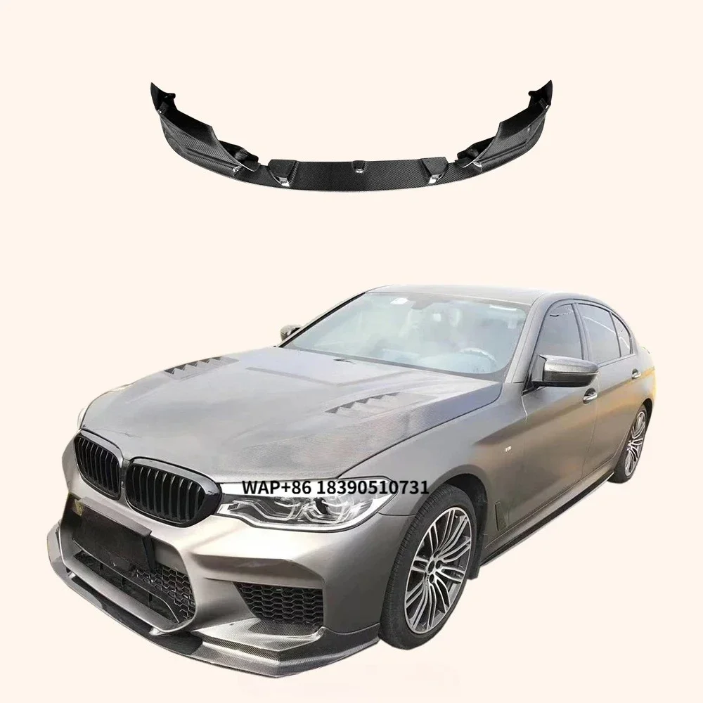 

For 5 Series G30 2018-24 4-Door Sedan Body Parts Carbon Fiber 3D Style Front Bumper Lip