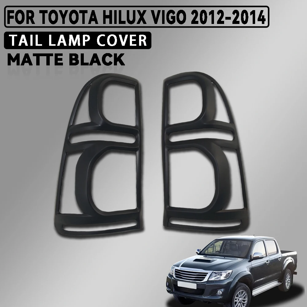 

Abs Silver and Matte Black Car Tail Lamp Cover Trim For Toyota Hilux Vigo 2012 - 2014 Car Accessories Exterior Decorate