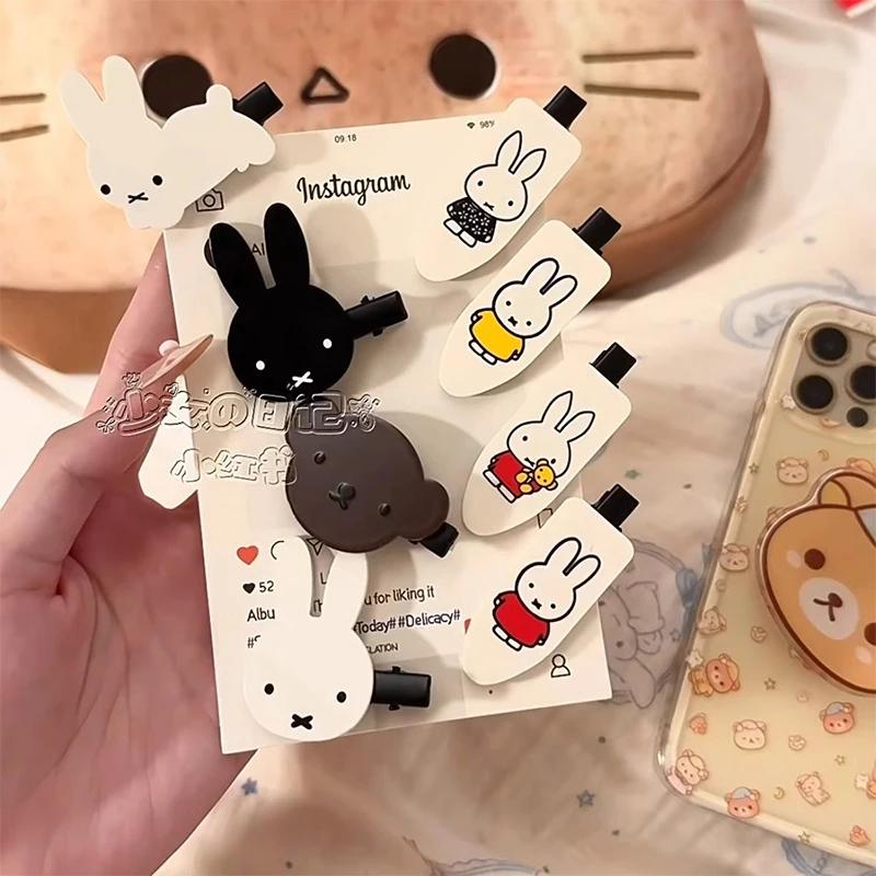 

Kawaii Miffy Boris заколка для волос Ins стиль челка клип милая милая крутая девушка головной убор игрушка в подарок для девочек