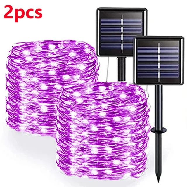 OKAL RED EAST 42M400Leds Solar LED Licht Outdoor Girlande Lampe Garten Solar Fee Lichterkette Wasserdicht Weihnachten Garten Dekoration Im Freien 8