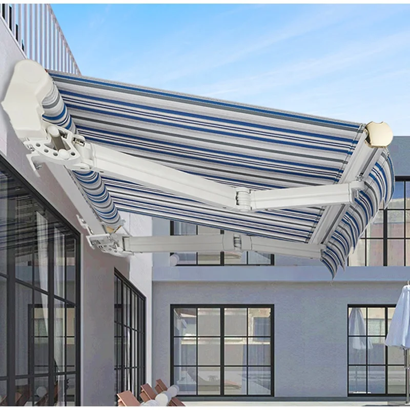 

ATV&UTVRetractable Aluminum Alloy Wall-Mounted Manual Remote Control Operated Acrylic Sail PA Coated Window Awning 6m Projection
