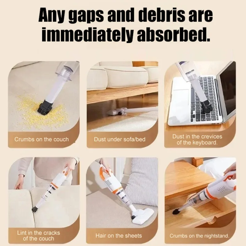 Household Handheld Wireless High-power Vacuum Cleaner Rechargeable Multifunctional Vacuum Mite Remover