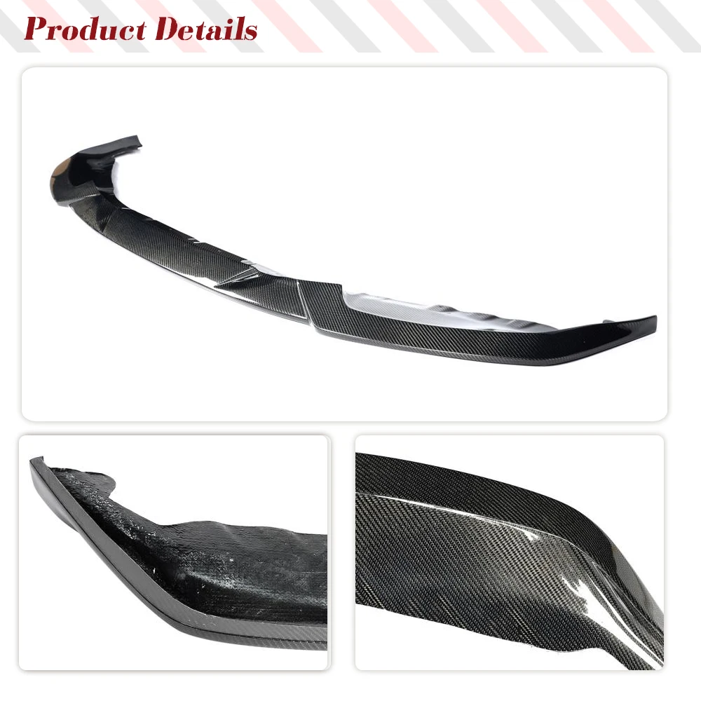 سبويلر شفة أمامية للسيارة من ألياف الكربون الحقيقية لسيارات BMW 2 Series G87 M2 كوبيه 2022 2023 مجموعات جسم السيارة الأمامي واقي الذقن والشفاه