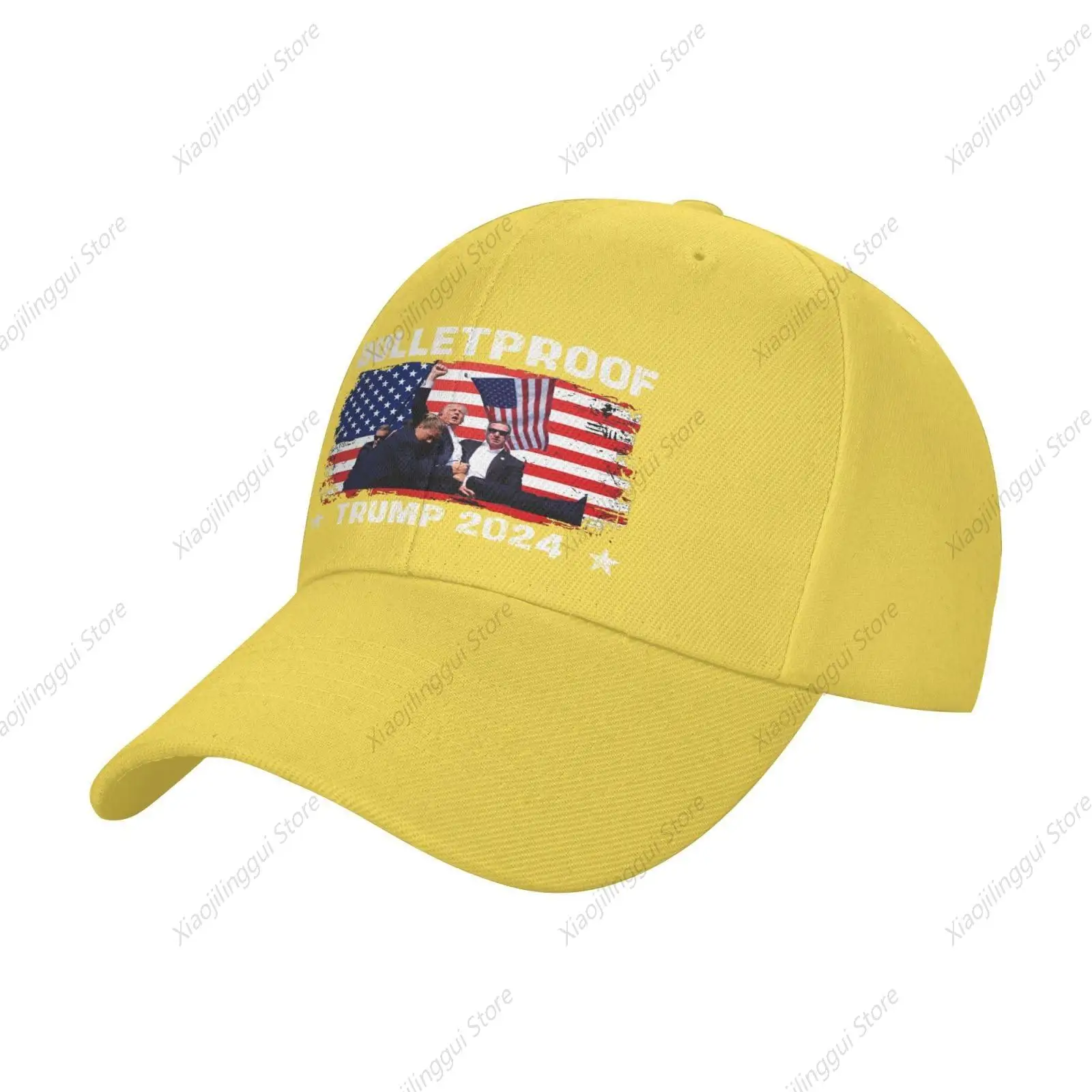 Casquette de baseball pare-balles jaune pour hommes et femmes, chapeau One GROTrucker, Save Trump pour 2024 Gun Trump 45 47 President, 2024