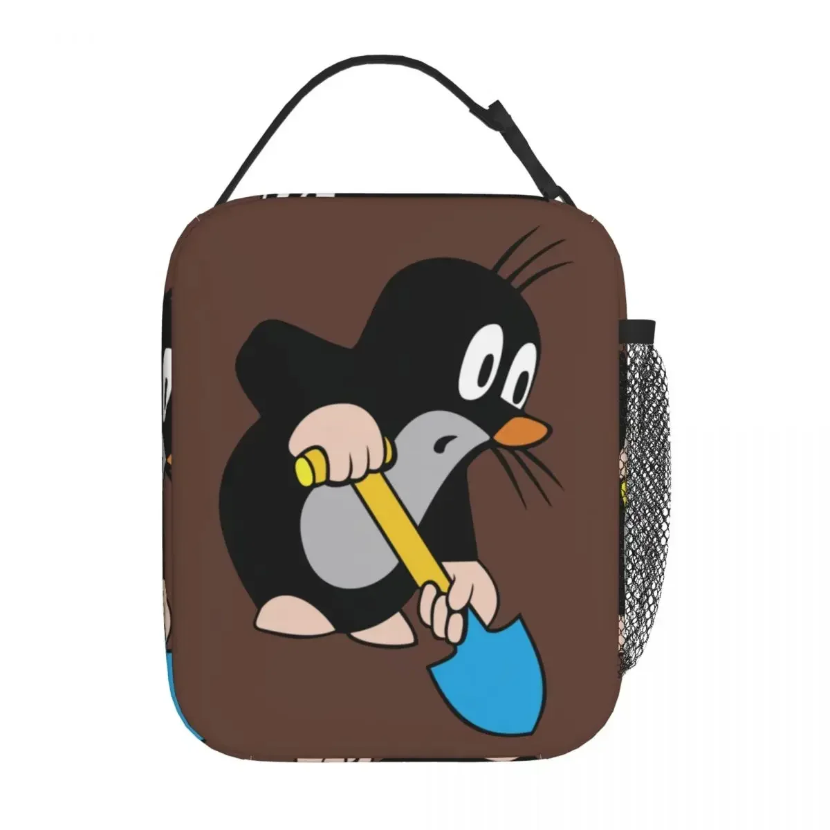 

Mole Digging Insulated Lunch Bags Cooler Meal Container Krtek Little Maulwurf Cute Cartoon Tote Lunch Box for Men Women Office