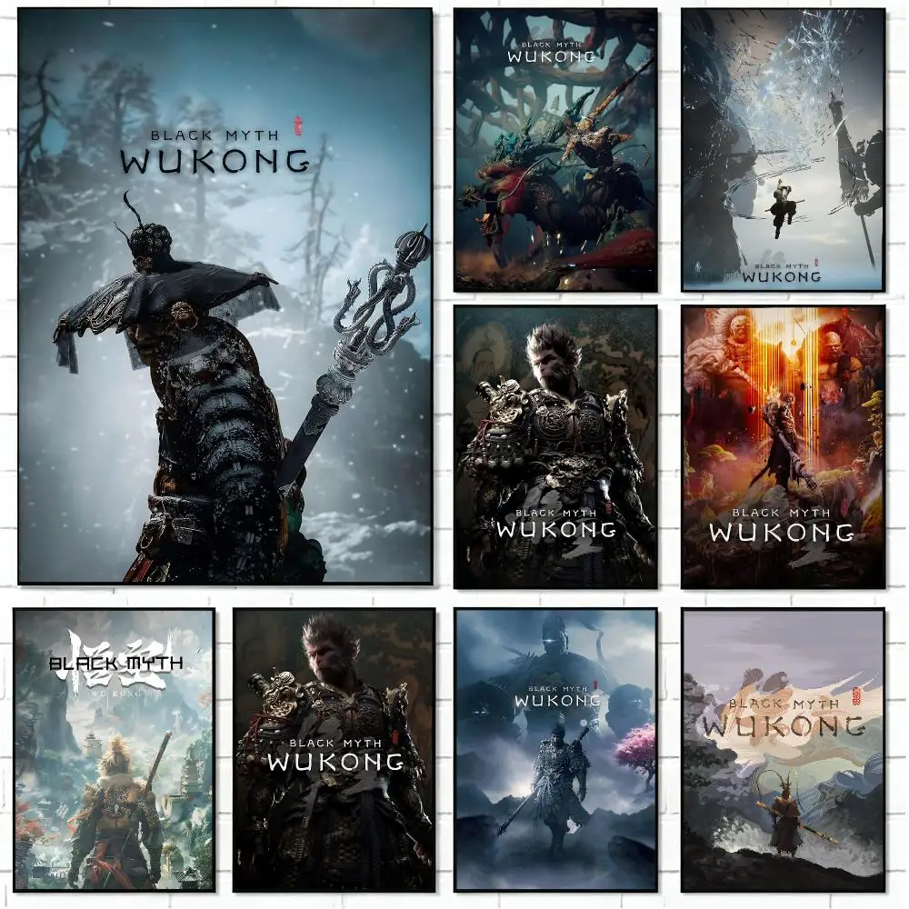 game Black Myth Wukong Poster Poster HD Print Unframed Heartwarming Style Wall Art Home For Living Room Bedroom Background Decor