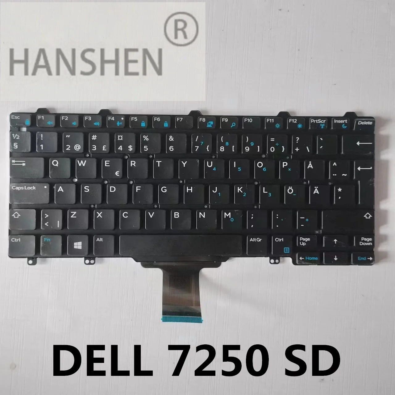 HANSHEN Suitable for Dell E7250 E7270 Black Laptop Keyboard