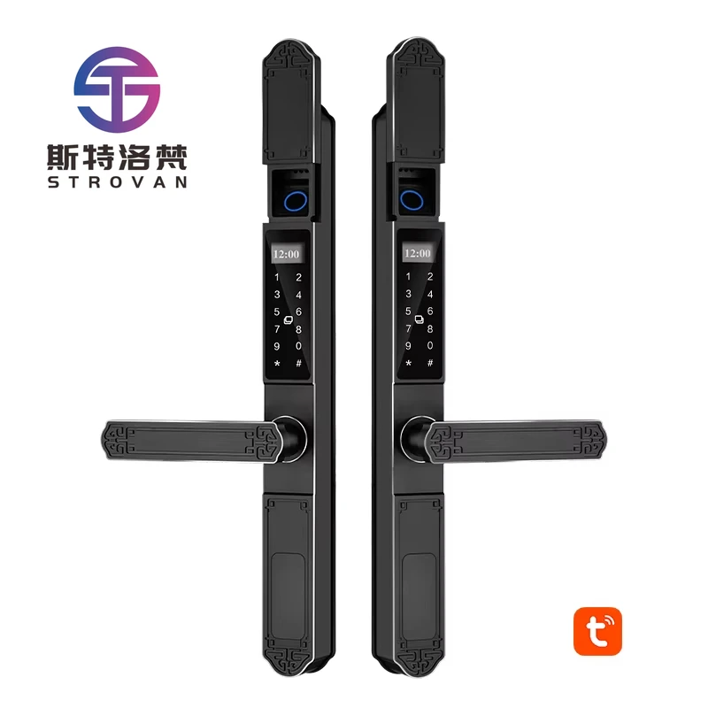 

STLF SOURCE PRICE Slim Tuya Door Lock Water Proof Security Tuya Ttlock Smart Door Lock with Remote Control for Iron Gates