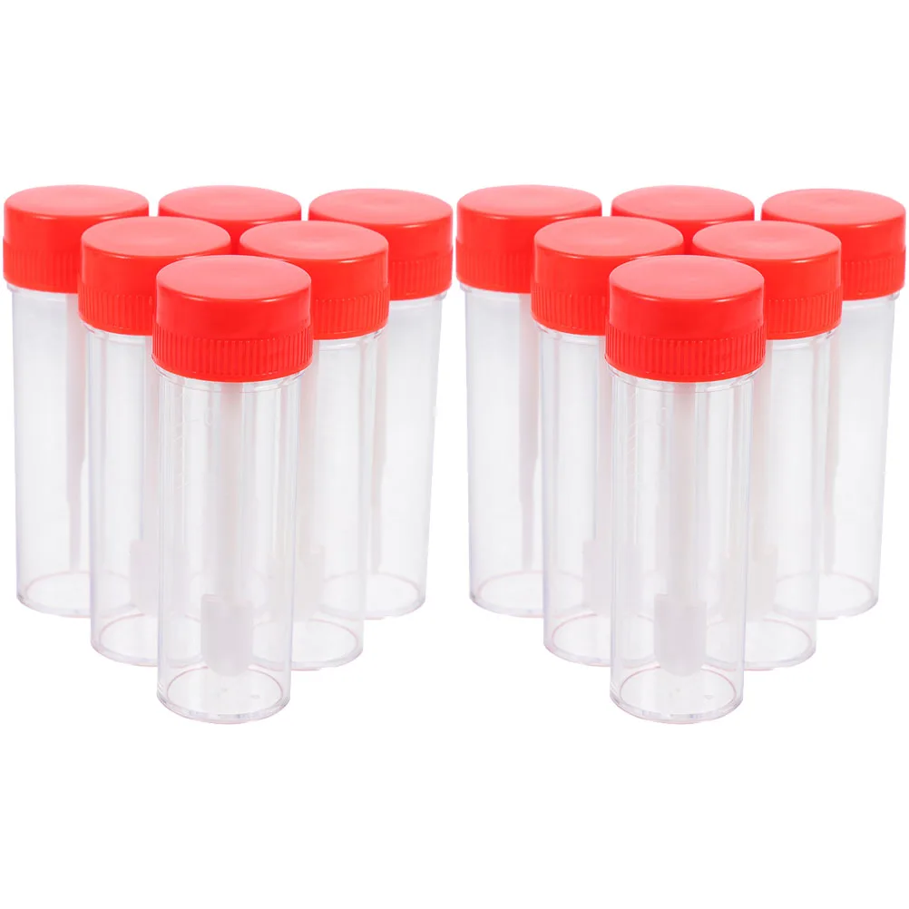 

12 Pcs Sampling Tube Plastic Test Tubes Stool Storage Disposable Sample Collection