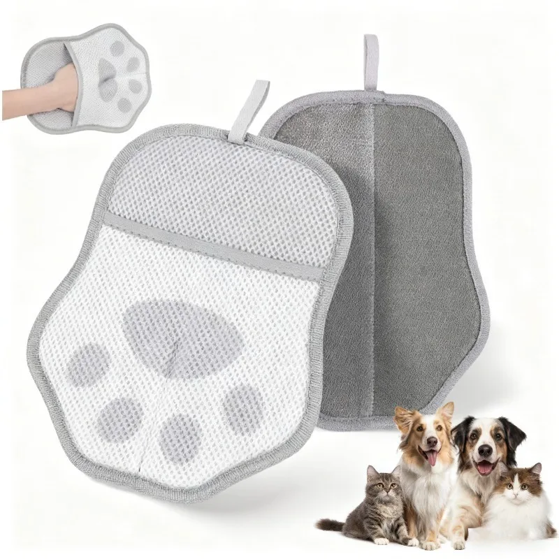 

Pet Hair Remover Glove Static Cat Dog Fur Removal Brush Self Cleaning Sticky Lint Roller Grooming Glove for Furniture Couch