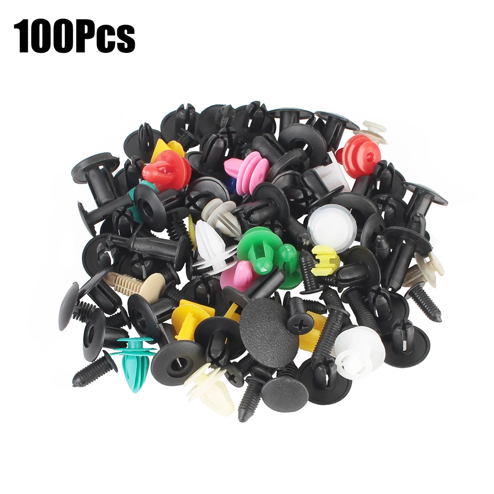 Universal Mixed Auto Fastener Fender Liner 100Pcs/50Pcs Interior Accessories Retainer Rivet Door Panel Vehicle Car Bumper Clips