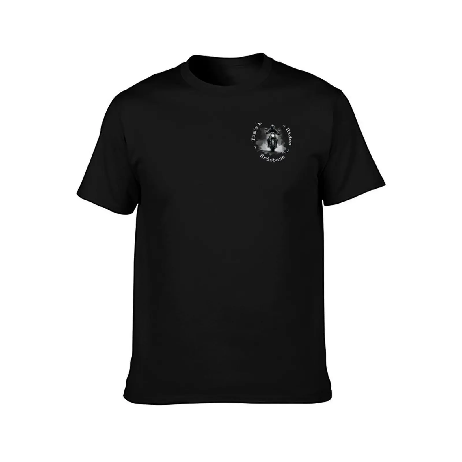 Tim's Motorbike Rides - Crest T-Shirt, Summer Casual Cotton Tee, Oversized Streetwear Tops, Vintage Graphic Print, 100% Cotton