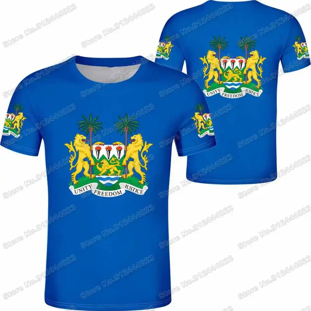 

2024 Sierra Leone Casual Tech T-shirt Outdoor Running Shirt Training Top Sierra Leone Republic Cycling Oversized Quick-drying Sw