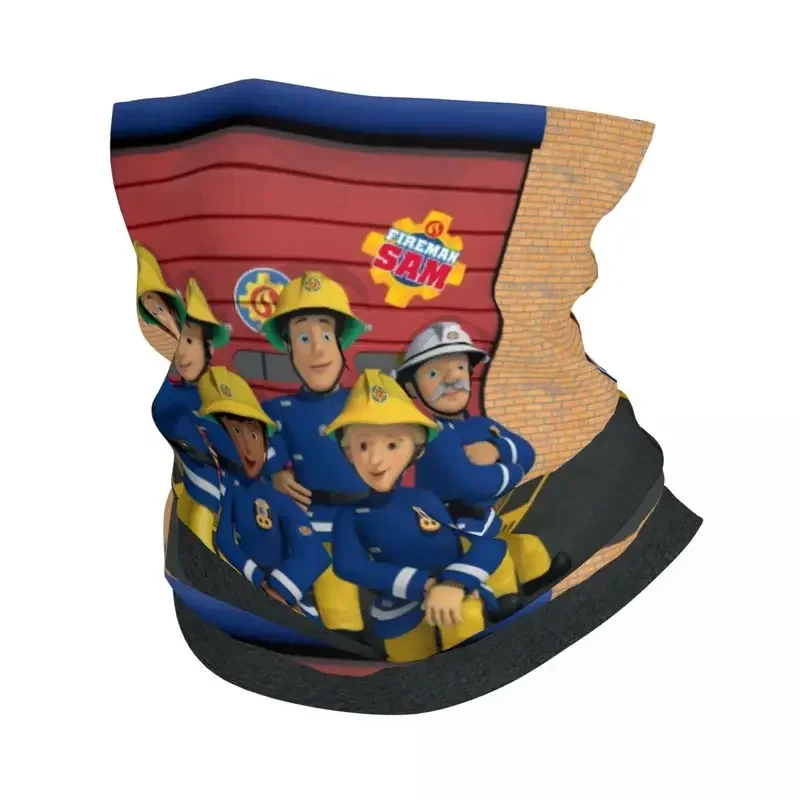 Fireman Sam Neck Gaiter Men Women Windproof Winter Cartoon Firefighter Bandana Scarf for Cycling