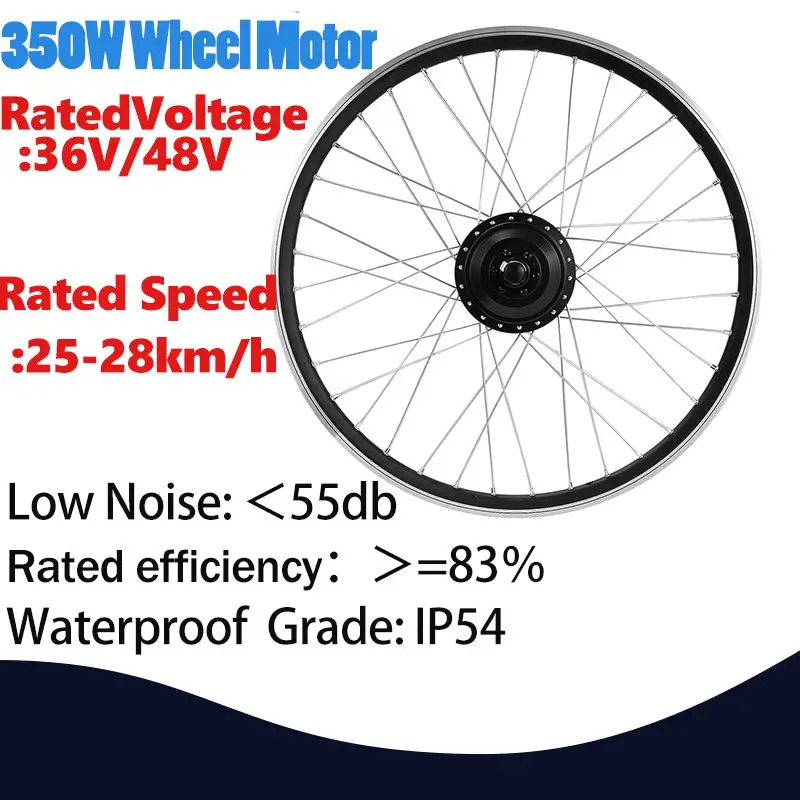 Wheel Hub Motor 36V 48V 350W for Ebike Rear Front  Motor Wheel  Brushless Gear Motor 24V 250W Ebike Conversion Kit