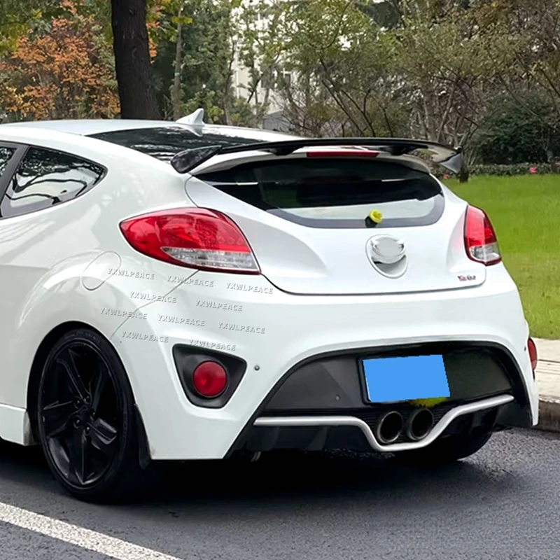 

For Hyundai Veloster Hatchback 2012-2016 High Quality ABS Plastic Material Gloosy Black Rear Trunk Lip Spoiler Top Wing Fits