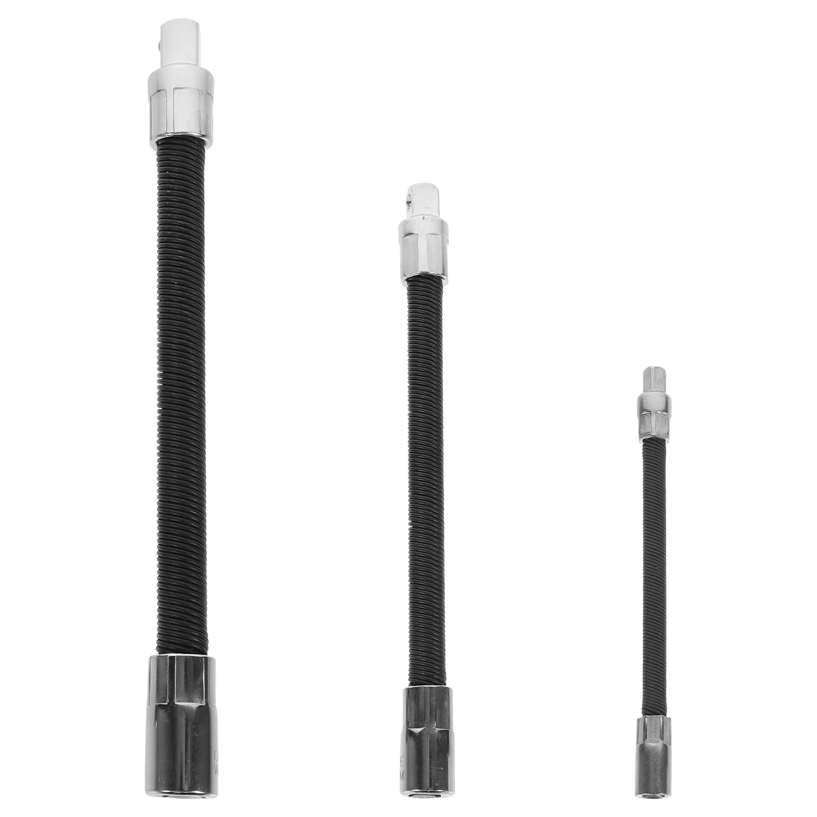 1 Set 1/4" 3/8" 1/2" Flexible Socket Extension Bars Bendable Shaft For Car Repair Wrench Extender Socket Extension Bar Set Hand