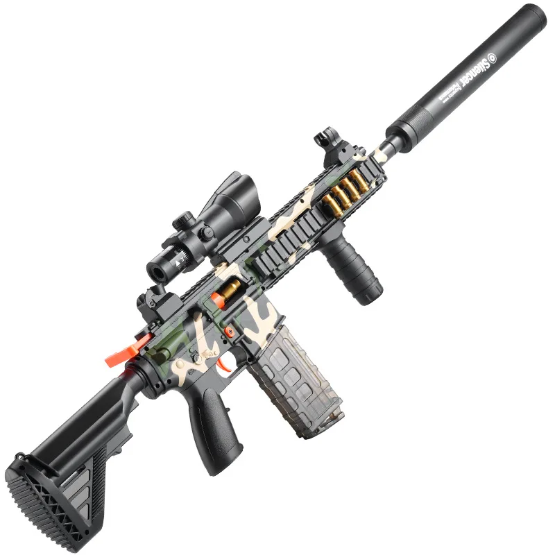 M416 Soft Bullet Gun Children's Role Game Toys Adult Simulation AK47 Sniper Manual Loading Shell Throwing