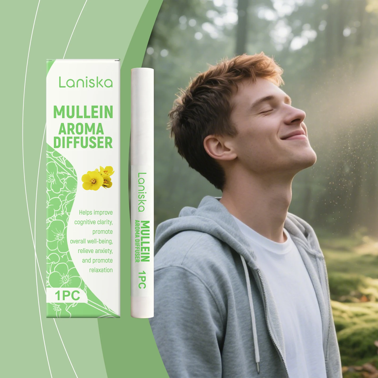 العشبية التطهير الرئة الناشر منعش العقل تعزيز التنفس مساعدة النوم الروائح الناشر صحة الجهاز التنفسي عصا الأنف