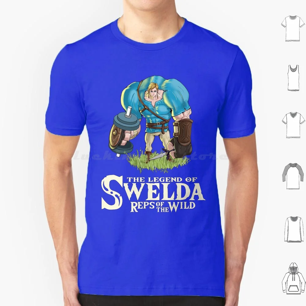 The Legend Of Swelda : Reps Of The Wild T Shirt Big Size 100% Cotton Workout Fitness Training Gym Bro Swole Powerlifting Yoga