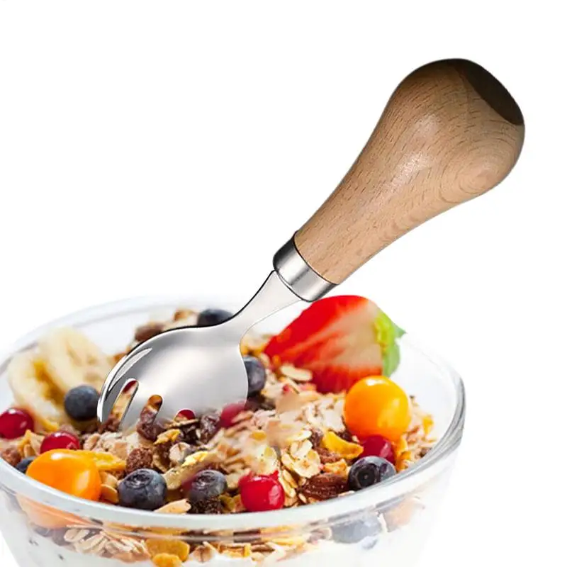 

Baby Spoons Toddler Utensils Wooden Handle Spoon Children Safe Food Grade Small Toddler Utensils Anti-Choke Wooden Handle Kids