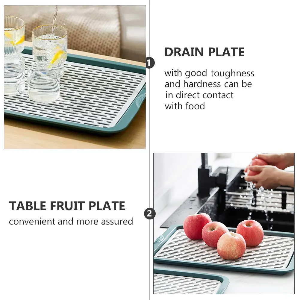 

Dressing Table Japanese Drain Tray Draining Plastic Dish Rack with Plate Storage