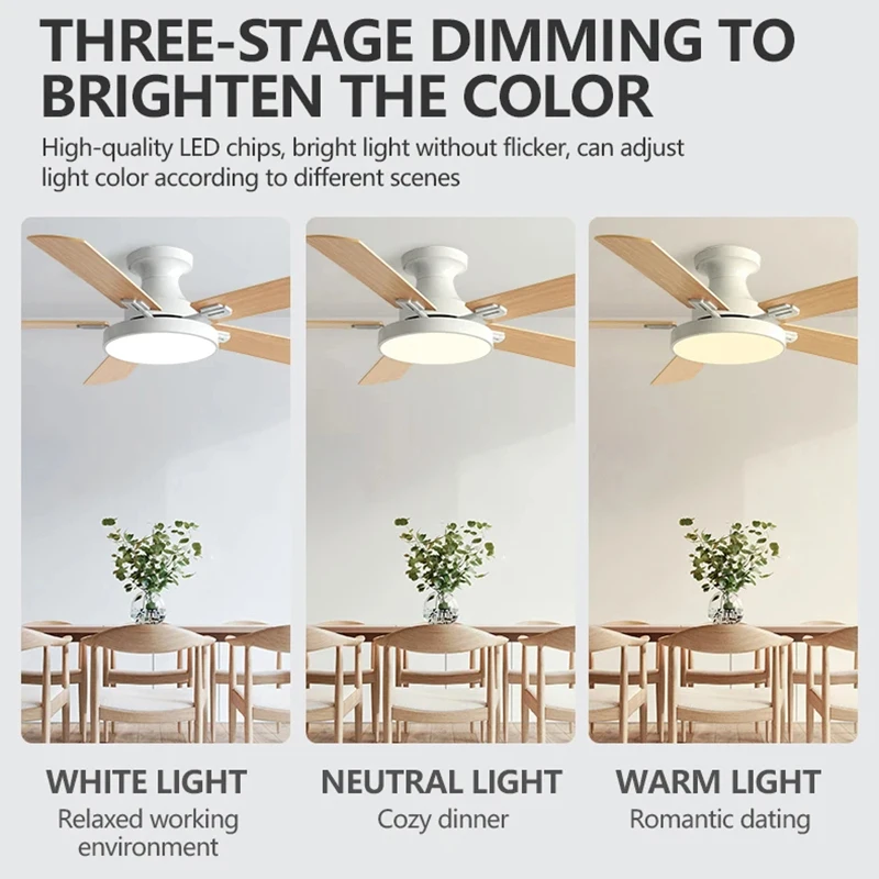 56Inch Fan Llights 2023 Year New Style Low Floor Ceiling Fan Light Living Room Indoor With Fan Chandelier 110V 220V