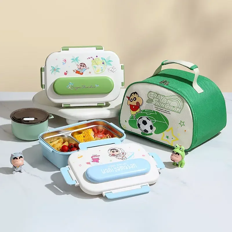 

Карандаш Шинчан, натуральная изолированная коробка для еды, вкладыш из нержавеющей стали 316, микроволновая печь, портативный студенческий подарок для еды