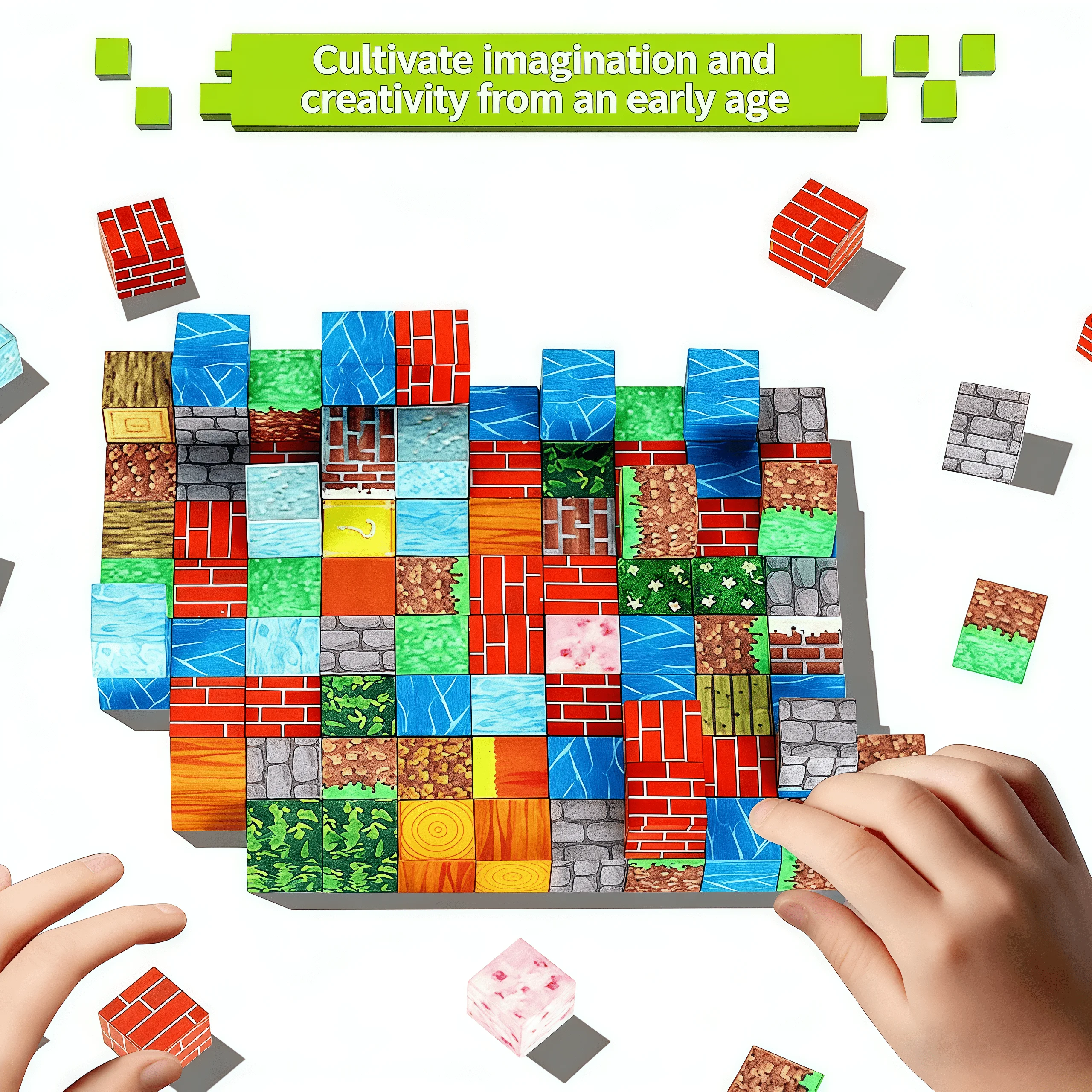 49-160個の磁気ブロック（磁気キューブ） – 3歳以上のお子様向けのSTEM玩具。 積み重ね可能、男の子と女の子へのハロウィーン/クリスマスのギフトに最適です。