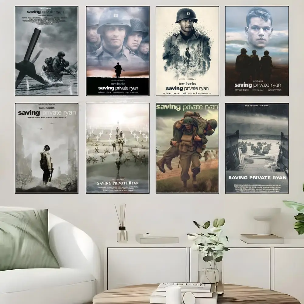 Movie S-Saving Private Ryan Poster Crease Free Waterproof Durable All Space Wall Decor