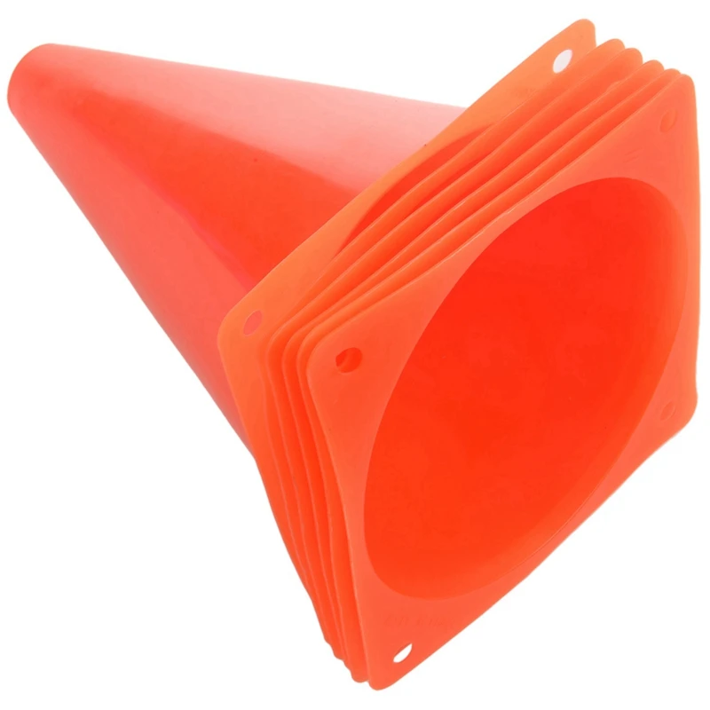 7-Inch Plastic Traffic Cones (18-Pack) Multi-Purpose Cone Physical Education Sports Training Gear Soccer Traffic Cones