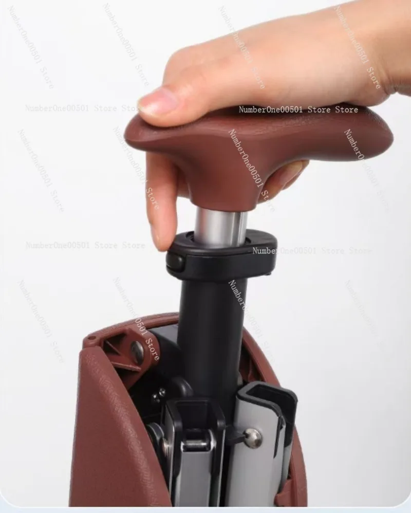 

New High Quality Aluminum Alloy Foldable Walking Cane Stick With Seat Adjustable Elderly Crutch Chair With Stool