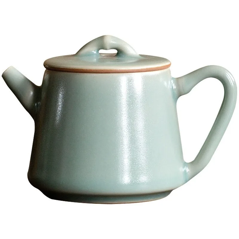 Kung Fu tea set Brewing teapot High-grade Ru kiln official single pot Retro filter small tea brewing teapot single