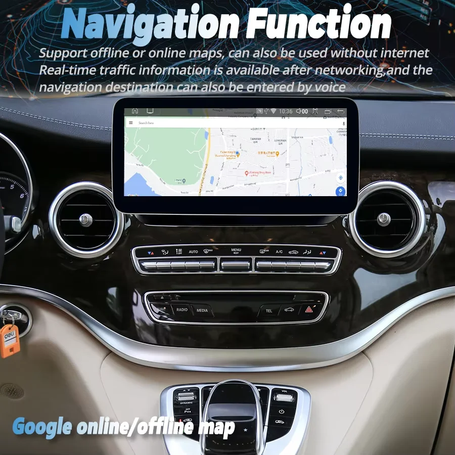 

Мультимедийный проигрыватель Snapdragon 685 Android для Mercedes Benz V-Class W447 V260 V250 V220 с CarPlay, GPS, аудио и радио