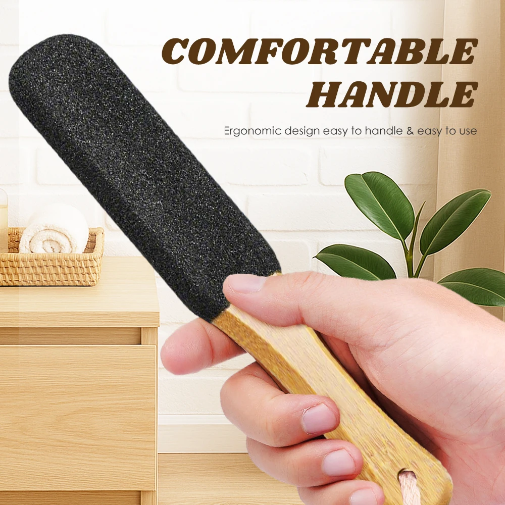 Double Sides Foot File Rasp Pedicure Tools Feet Dead Skin Callus Remover Bamboo Handle Foot Scrubber Sandpaper Foot Care Tool - view 5